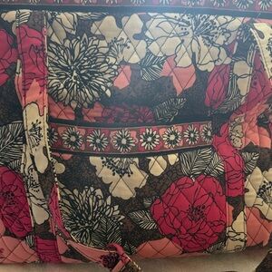 Vera Bradley Pink and Cream Floral Tote